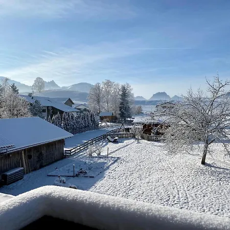 Familienapartment Balkon I Bergblick I Blockhuette Hopferau